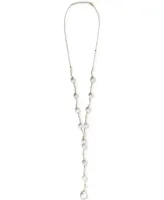 Cultured Freshwater Pearl (8x10mm, 10x12mm, 12x20mm) Lariat Necklace in 14k Gold-Plated Sterling Silver, 17" + 1" extender