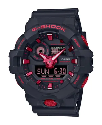 G-Shock Men's Two Hand Quartz Black Resin Strap Ana-Digi Watch, 53.4mm, GA700BNR-1A