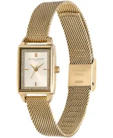 Olivia Burton Women's Quartz Gold-Tone Stainless Steel Mesh Watch 25.5mm x 20.5mm