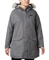 Columbia Plus Suttle Mountain Hooded Faux-Fur-Trim Long Insulated Coat