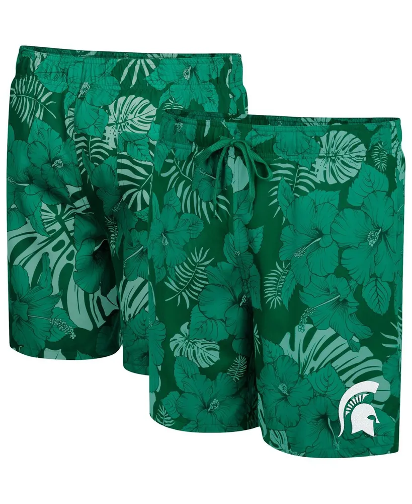 Men's Colosseum Green Michigan State Spartans The Dude Swim Shorts