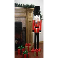 Northlight Commercial Size Wooden Christmas Nutcracker Soldier, 5'