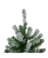 Northlight 5' Flocked Alpine Unlit Artificial Christmas Trees, Set of 3