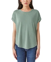 Lucky Brand Women's Short Sleeve Sandwash Dolman Tee