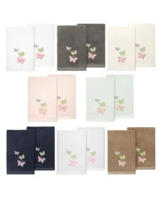 Linum Home Textiles Turkish Cotton Mariposa Embellished Towel Sets Collection