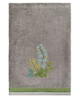 Linum Home Textiles Turkish Cotton Botanica Embellished Bath Towel Set, 2 Piece