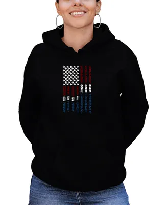 La Pop Art Women's Support Our Troops Word Hooded Sweatshirt