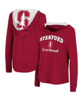 Women's Colosseum Cardinal Stanford Catalina Hoodie Long Sleeve T-shirt