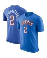 Men's Nike Shai Gilgeous-Alexander Blue Oklahoma City Thunder Icon 2022/23 Name and Number Performance T-shirt