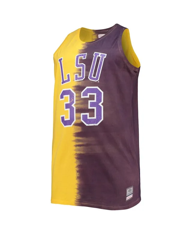 Men's 1990/91 Mitchell & Ness Shaquille O'Neal Gold LSU Tigers Big & Tall  Swingman Jersey