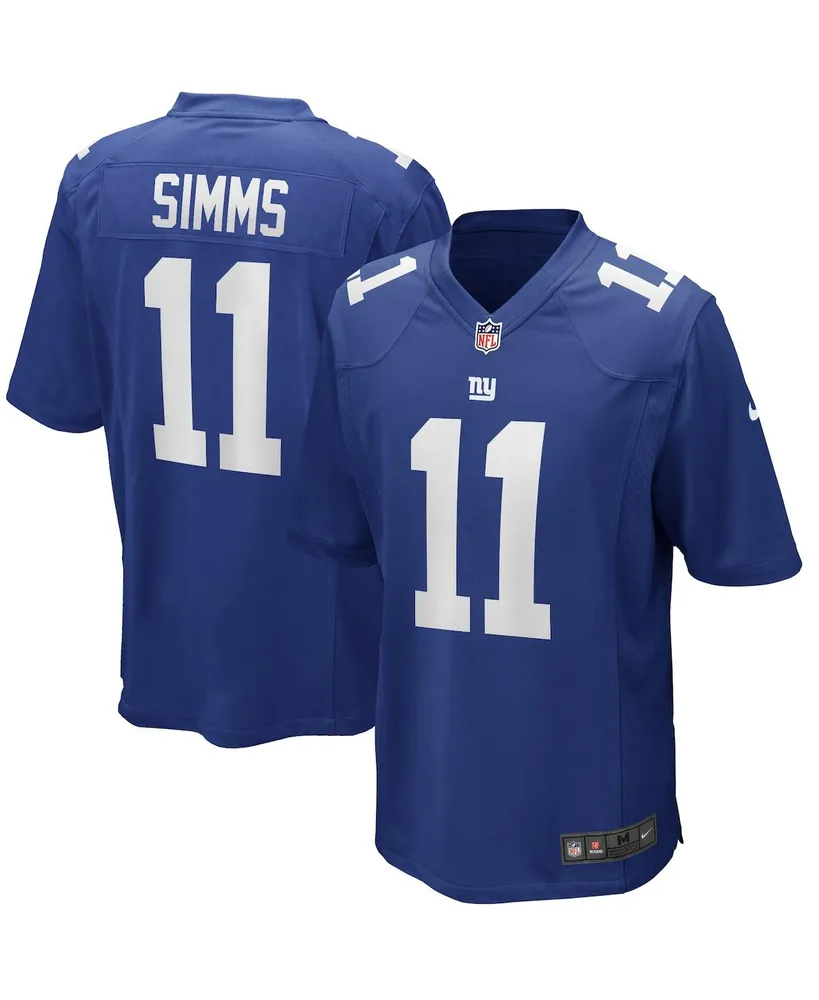 Men's Nike Phil Simms Royal New York Giants Game Retired Player Jersey