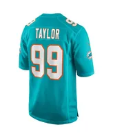 Men's Nike Jason Taylor Aqua Miami Dolphins Game Retired Player Jersey