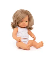 Miniland Baby Girl 15" Caucasian Dirty Blond Doll