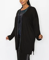 Coin 1804 Plus Sequin Contrast Cardigan Sweater