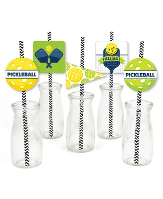 Let's Rally Pickleball Birthday or Retirement Party Decorative Straws 24 Ct