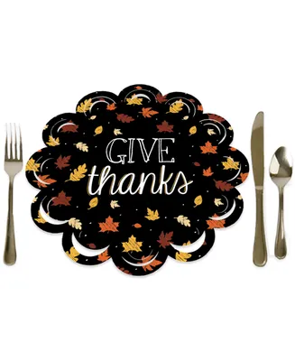 Give Thanks - Thanksgiving Party Round Table Decor Paper Chargers 12 Ct