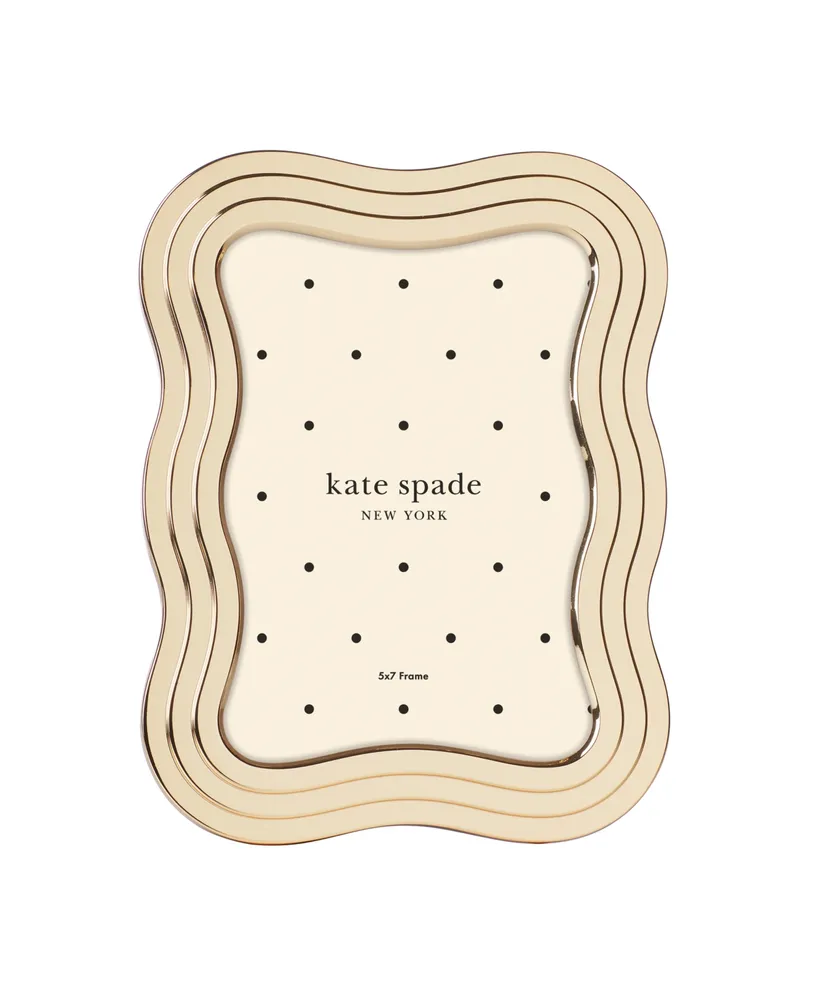 Kate Spade South Street Wavy Frame, 5" x 7" - Gold