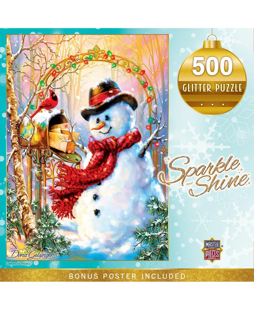 Holiday Glitter Puzzle - Letters to Frosty