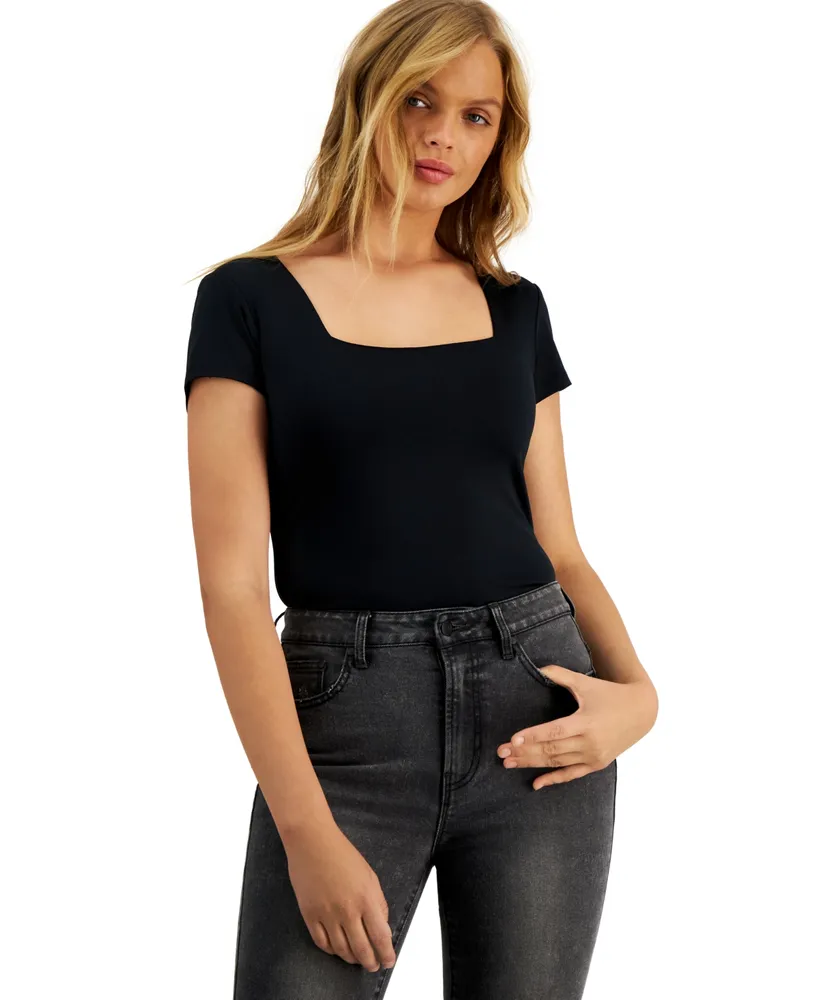 And Now This Women's Square-Neck Short-Sleeve Bodysuit