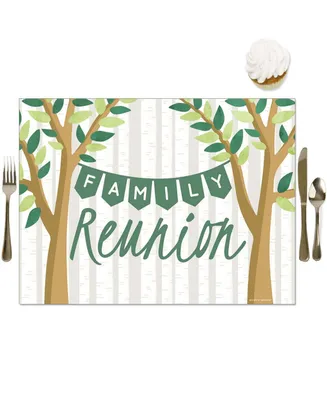 Family Tree Reunion - Party Table Decorations - Gathering Party Placemats 16 Ct