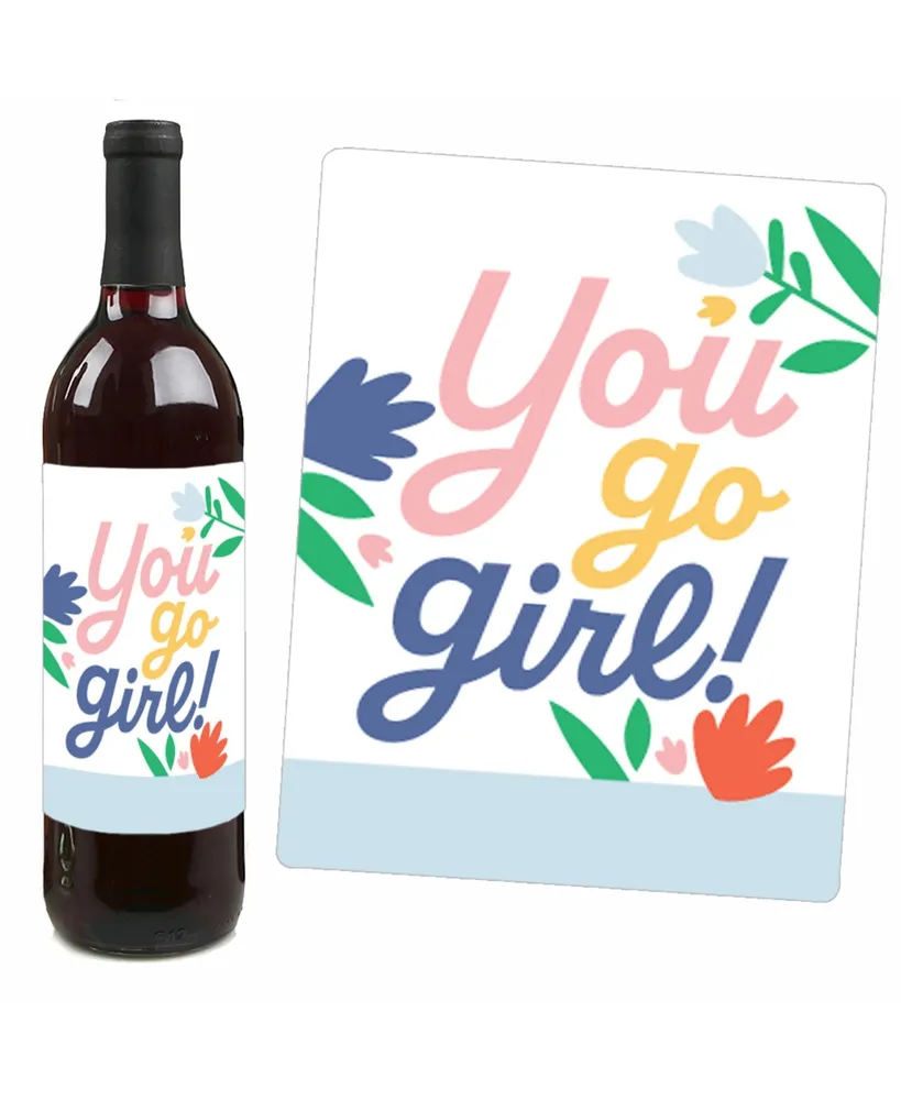 Women's Day - Feminist Party Decorations - Wine Bottle Label Stickers - Set of 4