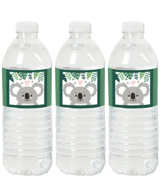 Koala Cutie Bear Birthday Party & Baby Shower Water Bottle Sticker Labels 20 Ct