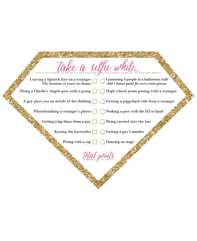Selfie Scavenger Hunt - Girls Night Out - Party Game - Set of 12