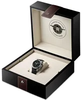 Longines Men's Swiss Automatic Chronograph Spirit Pioneer Edition Black Synthetic Strap Watch 42mm