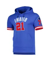 Men's Pro Standard Joel Embiid Royal Philadelphia 76ers Name and Number Short Sleeve Pullover Hoodie