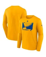 Men's Fanatics Gold St. Louis Blues Authentic Pro Core Collection Secondary Long Sleeve T-Shirt
