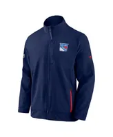 Men's Fanatics Navy New York Rangers Authentic Pro Rink Coaches Full-Zip Jacket