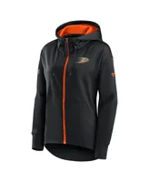 Women's Fanatics Black Anaheim Ducks Authentic Pro Rink Full-zip Hoodie Jacket