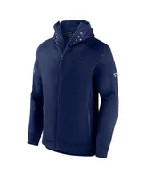 Men's Fanatics Heather Navy Nashville Predators Authentic Pro Road Tech Full-Zip Hoodie Jacket