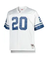 Men's Mitchell & Ness Barry Sanders White Detroit Lions Big and Tall 1996 Retired Player Replica Jersey