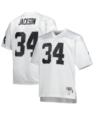 Men's Mitchell & Ness Bo Jackson White Las Vegas Raiders Big and Tall 1988 Retired Player Replica Jersey