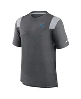 Men's Nike Heather Charcoal Indianapolis Colts Sideline Tonal Logo Performance Player T-shirt