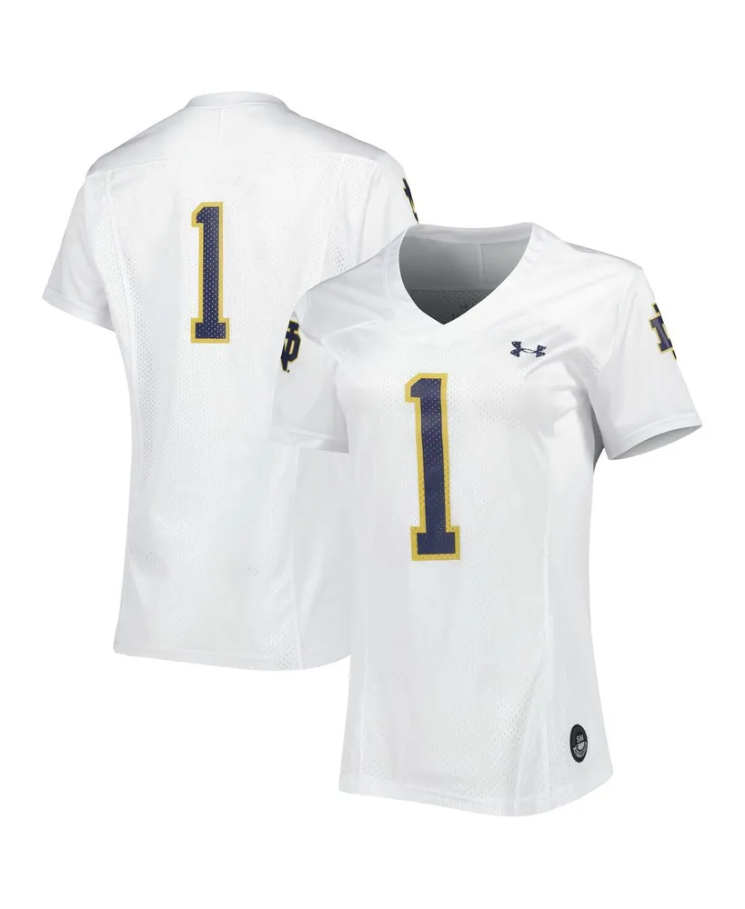 Women's Under Armour #1 Notre Dame Fighting Irish Replica Football Jersey