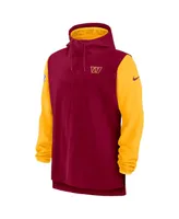 Men's Nike Burgundy, Gold Washington Commanders Sideline Player Quarter-zip Hoodie