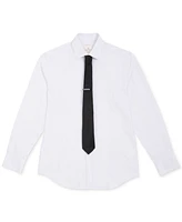 ConStruct Men's Solid Tie & 1-1/2" Bar Set