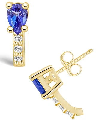 Macy's Tanzanite (3/4 Ct. t.w.) and Diamond (1/8 Stud Earrings