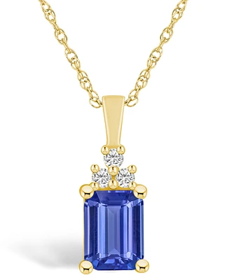 Macy's Tanzanite (1-5/8 Ct. t.w.) and Diamond (1/10 Pendant Necklace