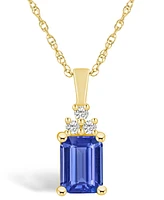 Macy's Tanzanite (1-5/8 Ct. t.w.) and Diamond (1/10 Pendant Necklace