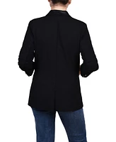 Ny Collection Women's Satin Lapel Scuba Crepe Jacket
