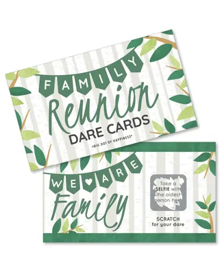 Family Tree Reunion - Family Gathering Party Game Scratch Off Dare Cards - 22 Ct