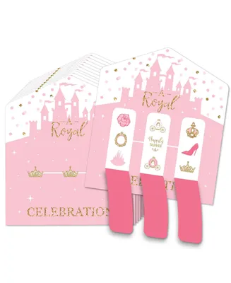 Little Princess Crown - Party Game Pickle Cards - Pull Tabs 3-in-a-Row 12 Count