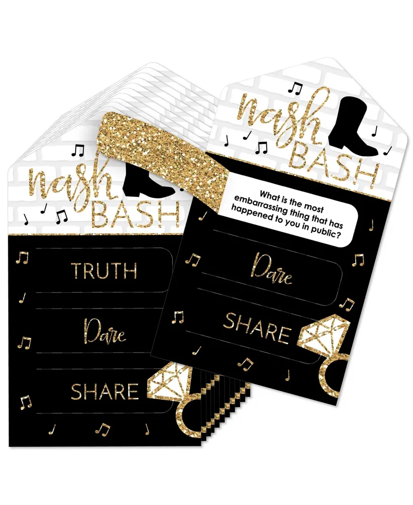 Nash Bash - Bachelorette Party Game Cards - Truth, Dare, Share Pull Tabs - 12 Ct