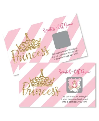 Little Princess Crown - Baby Shower or Birthday Game Scratch Off Cards - 22 Ct