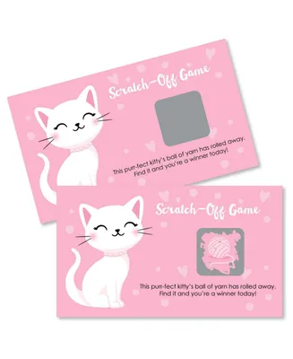 Purr-fect Kitty Cat - Kitten Meow Party Game Scratch Off Cards - 22 Ct