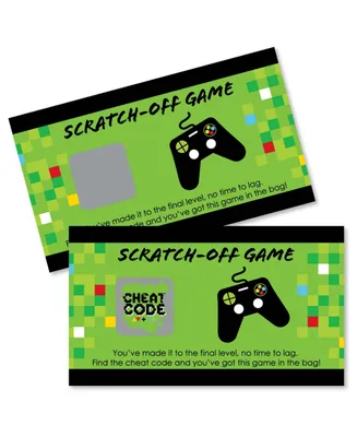 Game Zone - Pixel Video Game Party Game Scratch Off Cards - 22 Ct
