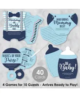 Baby Boy - 4 Blue Baby Shower Games - 10 Cards Each - Gamerific Bundle